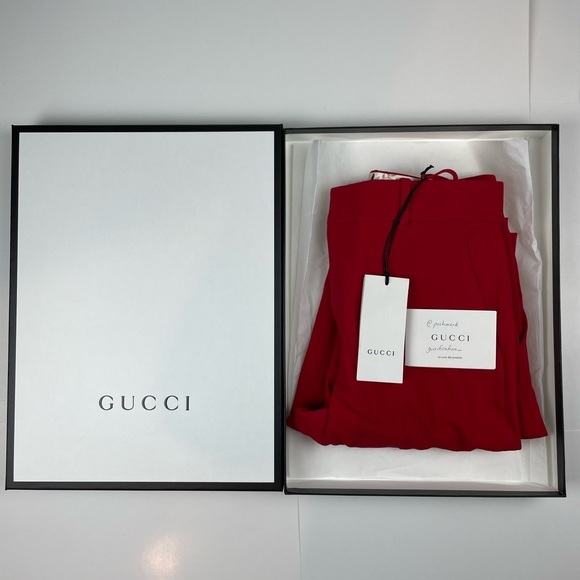 Gucci Cady Stretch Flared Trousers - Red - Picture 3 of 7